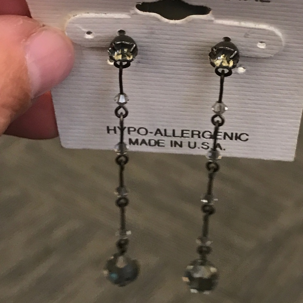 Austrian crystal smokey crystal earrings